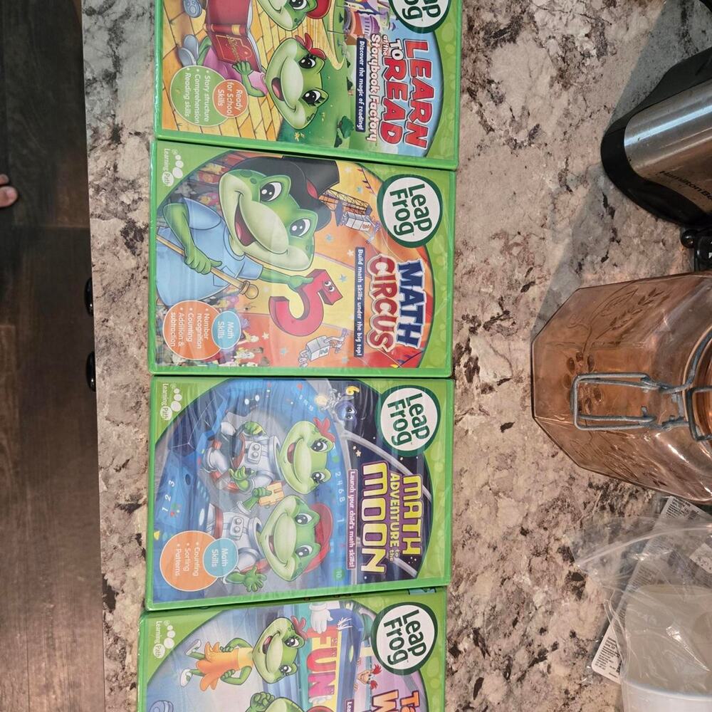 LeapFrog DVDs Set of 4  Math Letters Words and Reading Learning